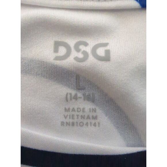 NWT DSG White Red Blue Movement Tank Pure White Court Lines Boy's Size L (14-16) - Picture 4 of 6